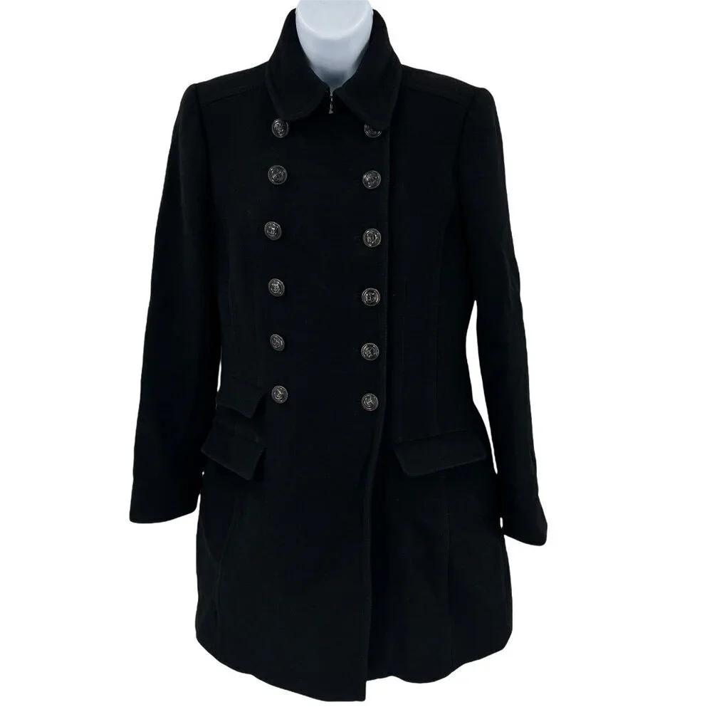 J. Crew Double Cloth Townhouse Trench Wool Double Breasted Coat - Picture 2 of 7